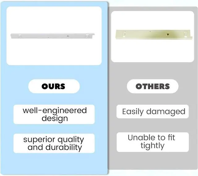 Alt view image 2 of 7 - Ecotric 240530601 Pan Hanger (Left) Compatible with Frigidaire Refrigerator Track Rail ABS Plastic