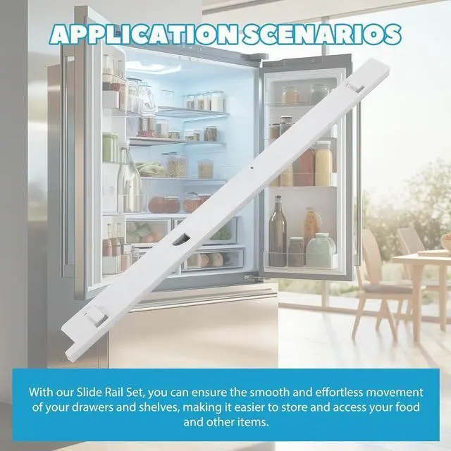 Alt view image 3 of 7 - Ecotric 240530601 Pan Hanger (Left) Compatible with Frigidaire Refrigerator Track Rail ABS Plastic
