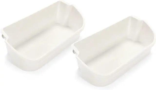 Main image of Ecotric 240356401 AP2116036 Refrigerator Door Bin Shelf Bucket Shelf 240356405 240356406 240356409 Replacement only White Bin (2Pcs White)