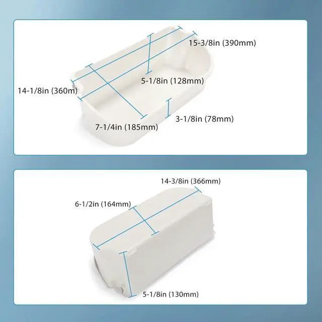 Alt view image 2 of 7 - Ecotric 240356401 AP2116036 Refrigerator Door Bin Shelf Bucket Shelf 240356405 240356406 240356409 Replacement only White Bin (2Pcs White)