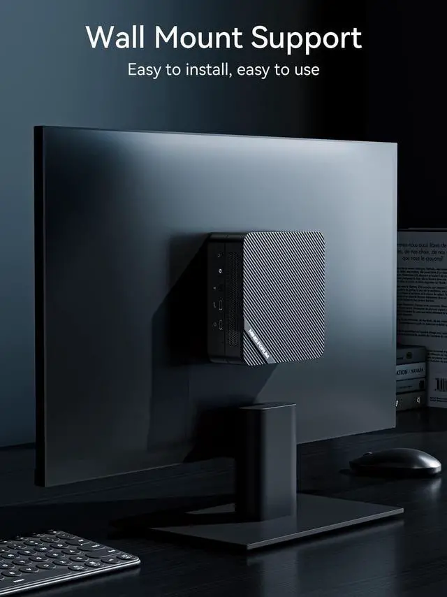 Alt view image 7 of 7 - MINISFORUM Mini PC UM450 Windows 11 AMD Ryzen 5 4500U 6C/6T up to 4.0 GHz 32GB RAM 512 GB PCIe SSD AMD Radeon Graphics Dual WIFI6 BT 5.2 Mini Computer 4K USB-C & Dual HDMI 2500Mbps 5X USB Ports