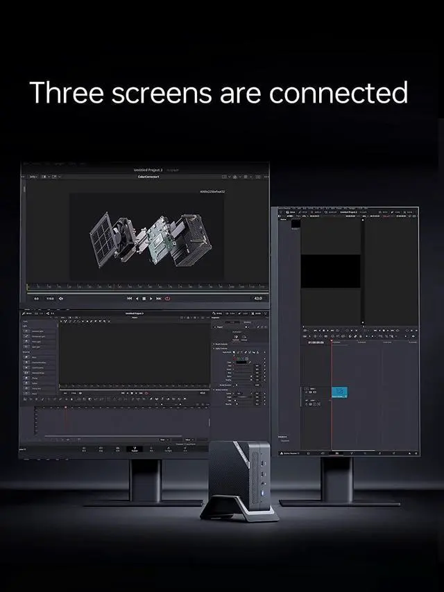 Alt view image 6 of 7 - MINISFORUM Venus Series UM773 Lite Mini PC Windows 11 Pro AMD Ryzen 7 7735HS up to 4.75GHz 16GB DDR5 512GB PCIe4.0 SSD AMD Radeon 680M Mini Computer, 2 x HDMI,1x USB4,5X USB Ports,WiFi 6,BT5. 2