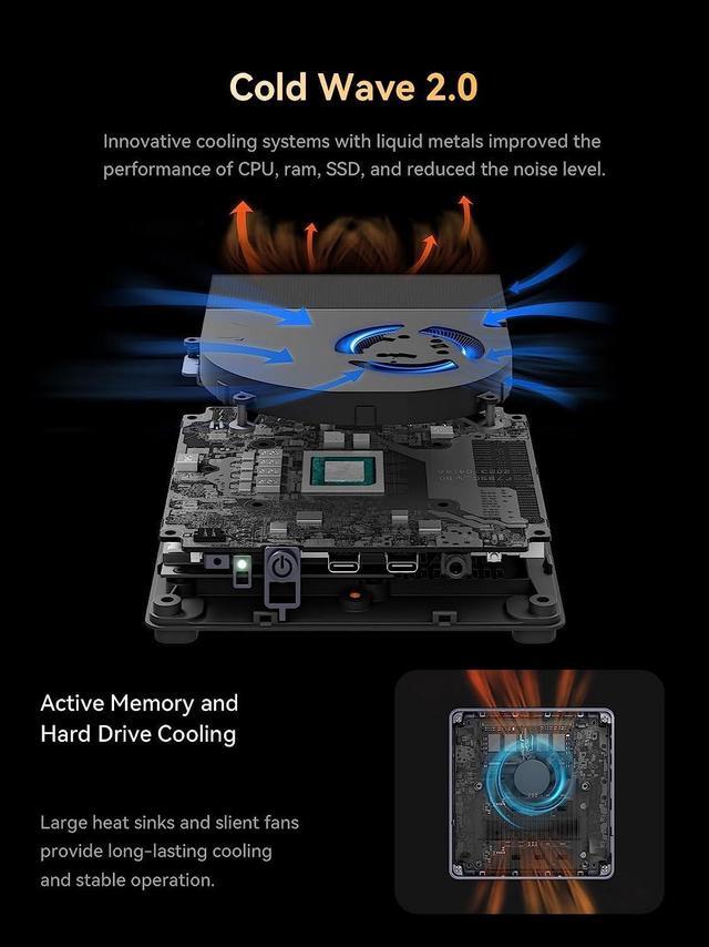 Alt view image 6 of 7 - MINISFORUM Venus Series UM790 Pro Mini PC AMD Ryzen 9 7940HS DDR5 64GB 1TB PCIe4.0 SSD Personal Computer, 2xHDMI(4K) 2x USB4(DP|8K) Outputs, AMD Radeon 780M Graphics