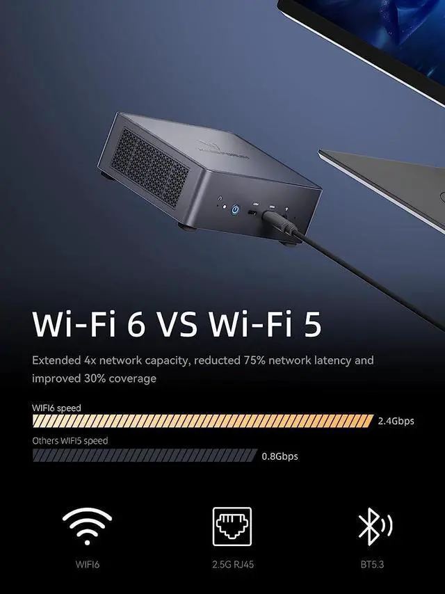 Alt view image 7 of 7 - MINISFORUM Venus Series UM790 Pro Mini PC AMD Ryzen 9 7940HS DDR5 32GB 1TB PCIe4.0 SSD ,Personal Computer, 2xHDMI(4K) 2x USB4(DP|8K) Outputs, AMD Radeon 780M Graphics