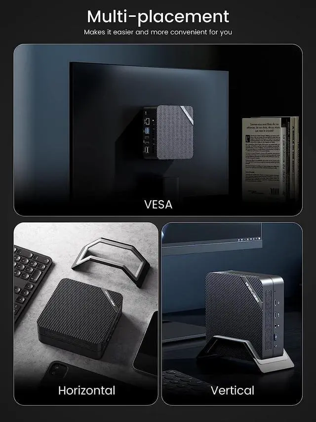Alt view image 4 of 6 - MINISFORUM DeskMini UM480 XT Mini PC AMD AMD Ryzen7 4800H DDR4 16GB RAM+ 512GB PCIe SSD,2.5 G RJ45, 6 x USB Ports, Triple 4K Display Windows 11 Desktop Computer