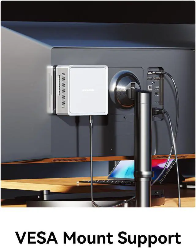 Alt view image 7 of 7 - MINISFORUM Mini PC NAB6 Intel Core i7-12650H Processor up to 4.7 GHz Barebone Version Without RAM, SSD and OS, Dual 2.5 G RJ45 LAN, 7x USB, ,2 x HDM, WiFi 6,BT5.2 Desktop Computer