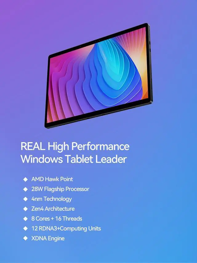 Alt view image 3 of 7 - MINISFORUM V3 Tablet PC with Keyboard, AMD Ryzen 7 8840U(up to 5.1GHz) 14 inch 3 in 1 Tablet Computer, 32GB RAM+1TB SSD, 2.5K@165Hz, 2xUSB4 Port, 5MP Camera/Wi-Fi 6E/Bluetooth Support