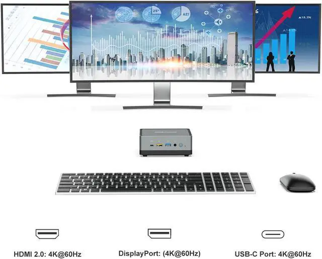 Alt view image 4 of 7 - MINISFORUM DeskMini UM700 Mini PC AMD Ryzen 7 3750H Small PC, 16GB RAM+512GB PCIe SSD, HDMI/DP/USB-C 4K@60Hz Outputs, 2.5G LAN, 4xUSB Port Radeon RX Vega 10 Graphics Small Form Factor