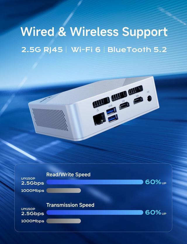 MINISFORUM Mini PC UN150P Twin Lake N150 Micro Computer MINISFORUM Mini PC UN150P Twin Lake N150 Micro Computer