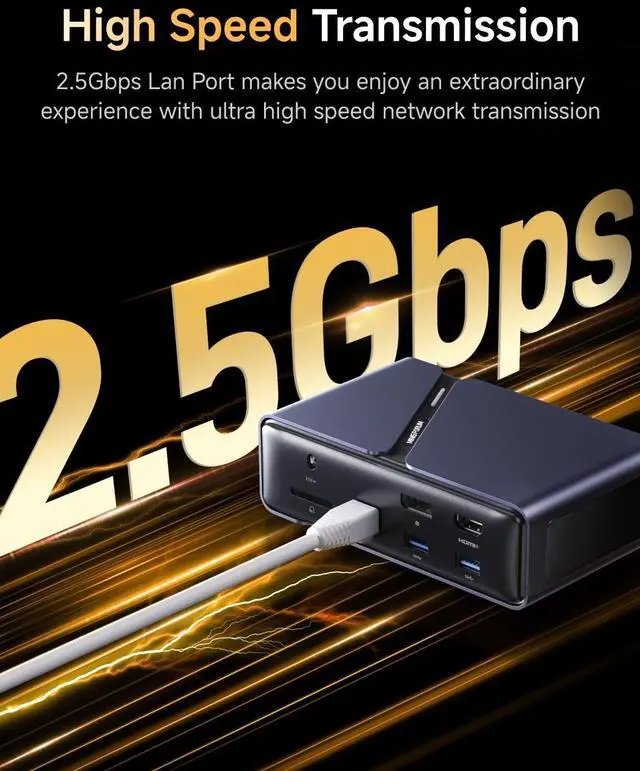 Alt view image 6 of 7 - MINISFORUM TB4-01 Docking Station with Thunderbolt 4, Enclosure with Intel JHL 8440 Thunderbolt 4 Controller, DP1.4 | HDMI2.1 |TB4 Video Output | 3xUSB-A |1xRJ45 Dock Station