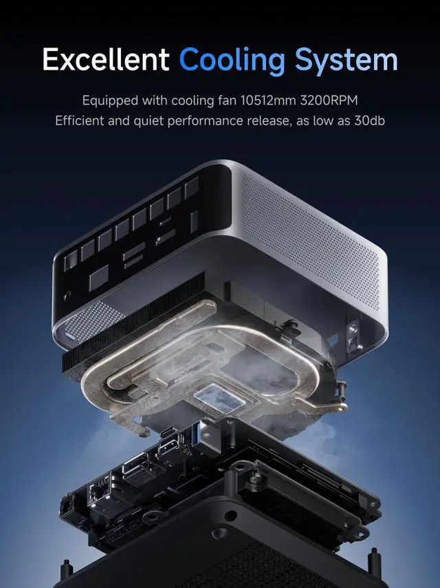 Alt view image 7 of 7 - MINISFORUM M1 Pro Mini PC Core Ultra 5 Processor 125H(14C/18T) Barebone Without Storage/OS Desktop Computer, HDMI|DP|2xUSB4 Video Output, Oculink Port, 2.5G RJ45 /WiFi7/BT5.4, Arc Graphics Micro PC