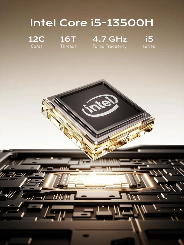 Alt view image 3 of 7 - MINISFORUM NAB5R Mini PC, 13th Gen Core i5-13500H Small Computer 16GB RAM 512GB SSD, 2x HDMI + 2x USB-C Output, 2x 2.5G RJ45 Port, 4x USB3.2, IOT OS Small Form Factor