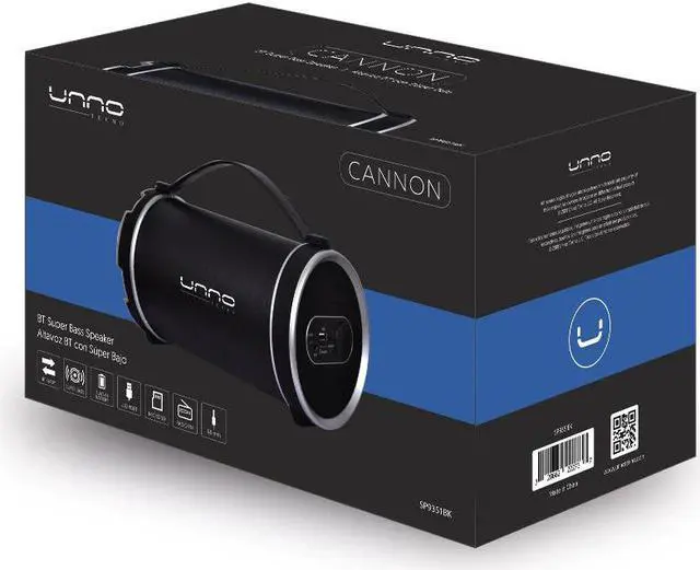 Alt view image 3 of 3 - Speaker Cannon Super Bass BT 4.2 Wireless, 12W Output power, BT, USB, micro SD card, Aux & FM radio, ideal for outdoor & party