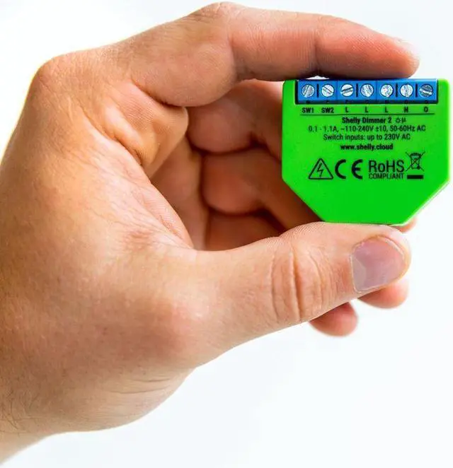 Alt view image 4 of 7 - Shelly Dimmer 2 | WiFi Smart Dimmer relay | Dimmable Lights | Compatible with Google Home & Alexa | iOS & Android App | No Hub Required | Wireless Switch | Home Automation
