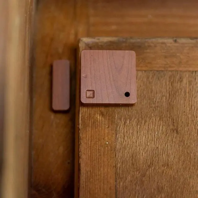 Alt view image 2 of 2 - Shelly Blu Door/Window Brown| Bluetooth Operated Sensor | Home Automation | iOS Android App | Alexa & Google Home Compatibility | Lux and Tilt Angle Measurement | Set Custom Activation Scenes Brown