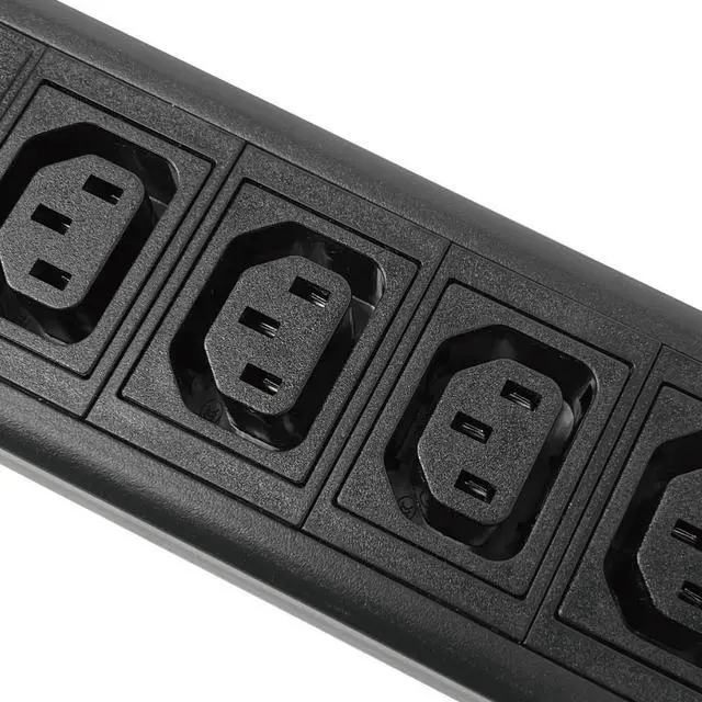 Alt view image 7 of 7 - 240V 30A Rack PDU with Meter & Breaker, 4 C13 & 2 C19 Outlets  Vertical Mount, Industrial Power Strip