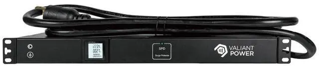 Alt view image 3 of 6 - Rack Mount Power Strip - 240V 30A 1C19 & 5 C13 outlets PDU with Built-in Surge Protector, Volt & Amp Meter for Data Center - 19 Metal Housing, Ears & Fittings Included (10C13 2C19)