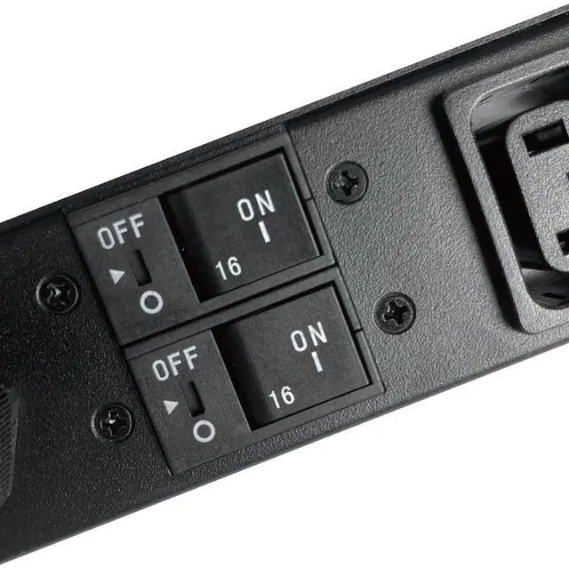 Alt view image 6 of 7 - Rack Mount Power Strip - 240V 30A 2C19 & 10 C13 outlets PDU with Built-in Surge Protector, Volt & Amp Meter for Data Center - 19 Metal Housing, Ears & Fittings Included (10C13 2C19)