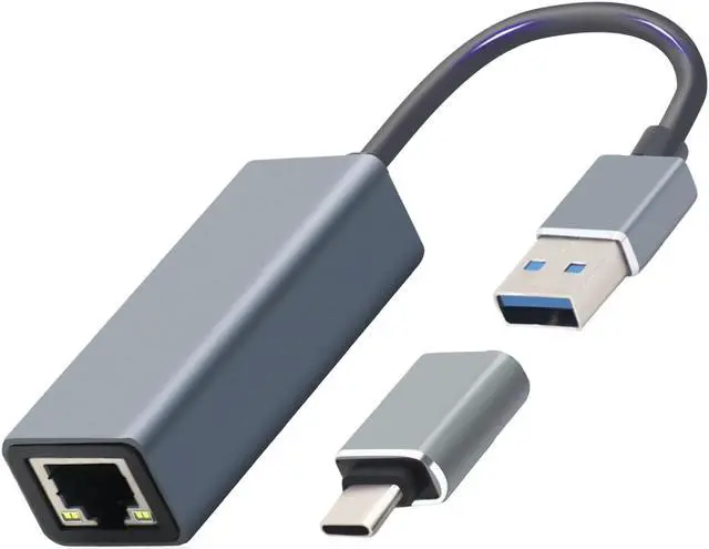 Main image of USB to Ethernet Adapter, USB 3.0 Type C Thunderbolt 3 to RJ45 Gigabit Ethernet Network Adapter Compatible with Nintendo Switch, Laptop, PC, Chrome OS, Windows 8/7/XP/10, macOS and More