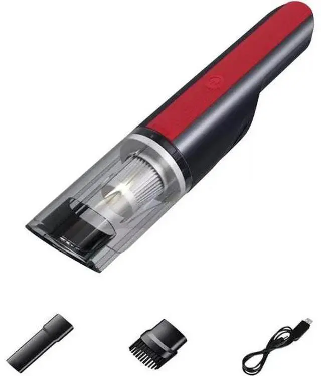Alt view image 3 of 5 - Wireless Red Car vacuum cleaner wireless car with strong suction handheld vacuum cleaner small mini rechargeable home vacuum cleaner