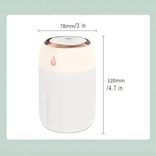 Alt view image 3 of 5 - Portable Mini Humidifier, 220ml/330ml,Small Cool Mist Humidifier, USB Personal Desktop Humidifier For Bedroom Travel Office Home