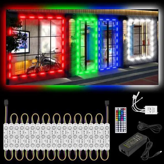 Alt view image 2 of 7 - Waterproof 5050 SMD RGB LED Module Light Store Front Window Letters Sign Lamp