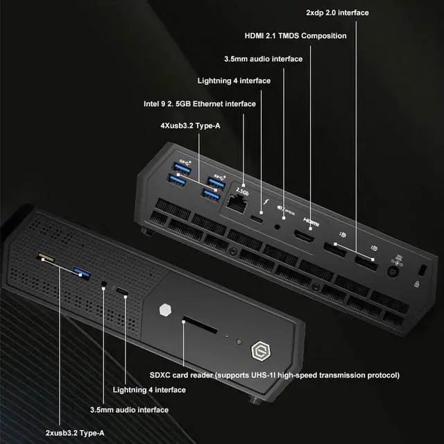 Alt view image 6 of 5 - Intel nuc barebones pc NUC12SNKI7 Mini PC, Intel Core i7-12700H Upto 4.7GHz, Intel® Arc A770M 16GB GDDR6,HDMI 2.1 TMDS DP 2.0.Wi-Fi6E,Bluetooth5.2,Including 1t SSD,16GB