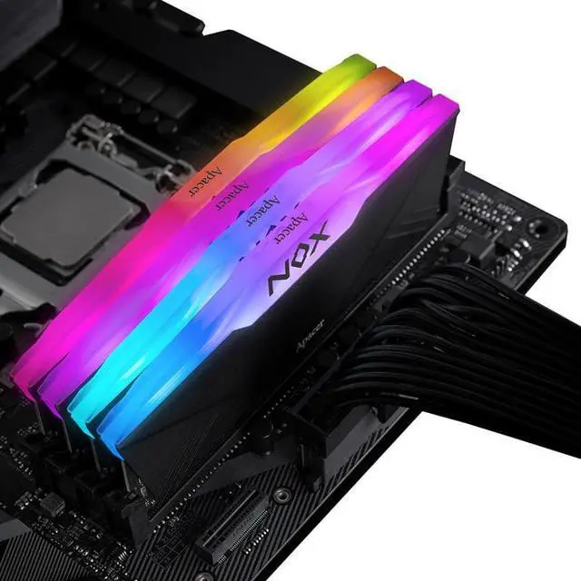 Alt view image 3 of 7 - Apacer Dark ram Goddess DDR4 ram 3200 8G 16G desktop computer memory bar RGB light bar Dark Goddess 3200 RGB light bar 16GB(8Gx2)3200