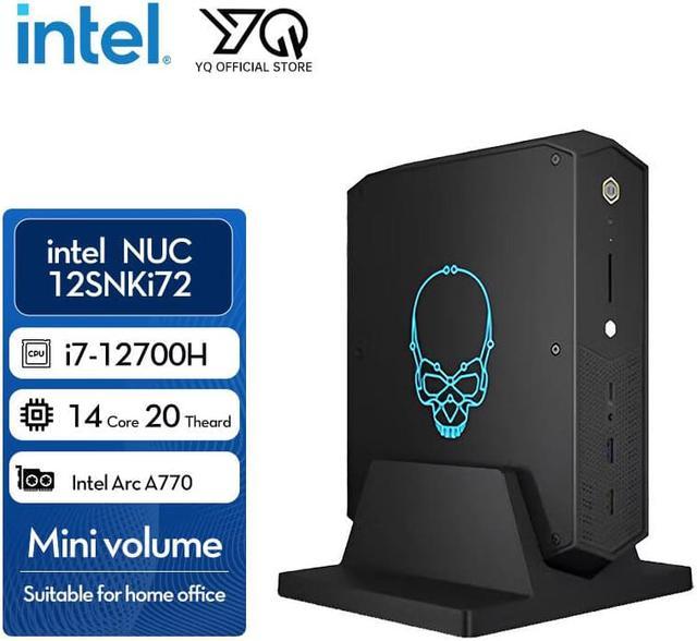 Intel nuc barebones pc NUC12SNKI7 Mini PC, Intel Core i7-12700H Upto  4.7GHz, Intel® Arc A770M 16GB GDDR6,HDMI 2.1 TMDS DP  2.0.Wi-Fi6E,Bluetooth5.2,Including 1t SSD,32GB 