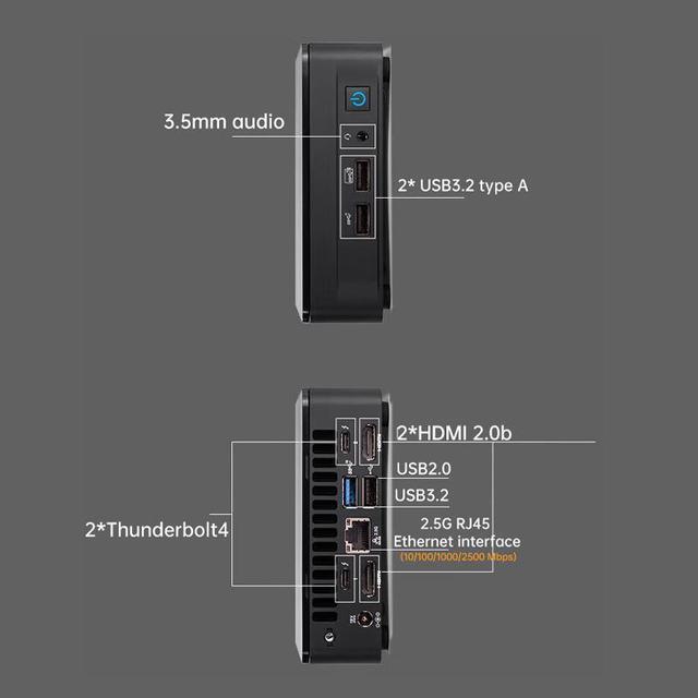 Alt view image 3 of 4 - Intel NUC 12 Pro barebones pc mini pc Kit Wall Street Canyon Intel® Core i7-1260P, Iris® Xe Graphics NUC12WSHi7, Dual Channel DDR4-3200 SO-DIMM Sockets,not-set No Memory
