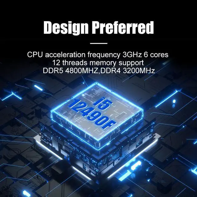 Alt view image 4 of 5 - Intel Core i5-12490F Alder Lake Desktop Processor Game Special Edition i5 12th Gen, 6 Cores up to 4.6 GHz Turbo LGA 1700  65W  Without Graphics and Fan -Black Box