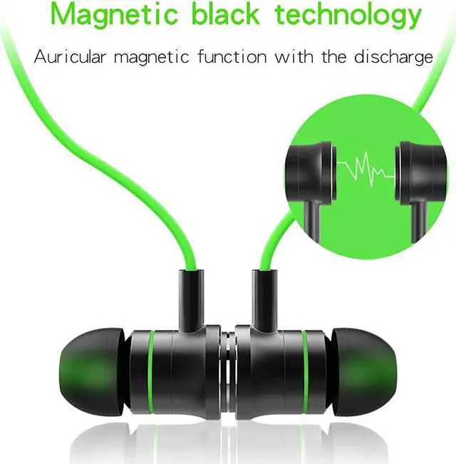 Alt view image 4 of 6 - JIES Fashion Sports In-Ear Earbud Headphones Waterproof and sweat proof- Green