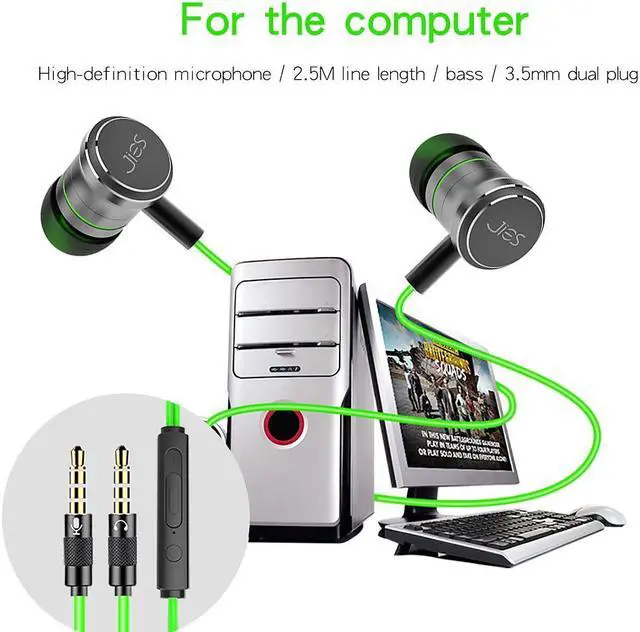 Alt view image 2 of 6 - JIES Fashion Sports In-Ear Earbud Headphones Waterproof and sweat proof- Green