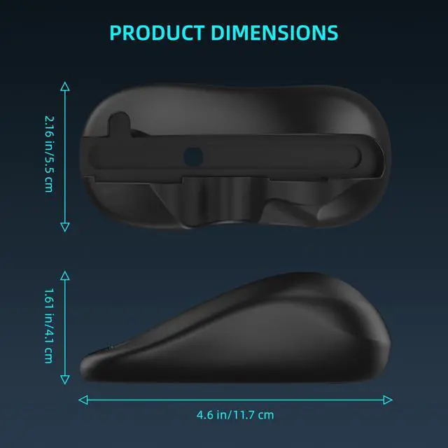 Alt view image 3 of 7 - GAMFAMI Gaming Controller Mouse Adapter for Switch 2, Ergonomic Design, Place-and-Play (2-Pack) (Black A)