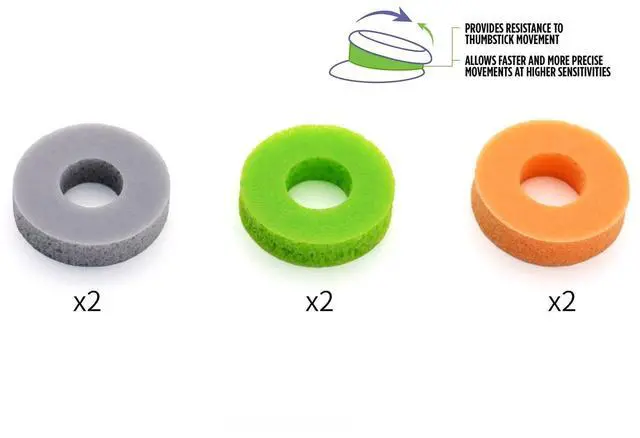 Alt view image 3 of 7 - Precision Rings | Aim Assist Motion Control for PlayStation 4 (PS4), PlayStation 5 (PS5), Xbox One, Xbox Series X & Switch Pro Controller | Mixed Strength