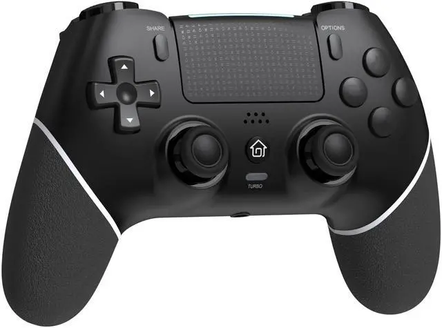 Main image of Wireless Controller with Hall Joystick for PS4,Pro,Slim - Wireless Controller with Built-in Speakers/Precise Joysticks/Turbo/Advanced Buttons Programming, 1000mAh Rechargeable Battery (Black White)