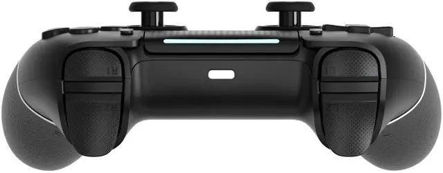 Alt view image 3 of 4 - Wireless Controller with Hall Joystick for PS4,Pro,Slim - Wireless Controller with Built-in Speakers/Precise Joysticks/Turbo/Advanced Buttons Programming, 1000mAh Rechargeable Battery (Black White)
