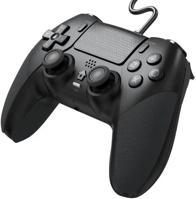 Alt view image 2 of 5 - Wired Controller Gamepad for Playstation 4 with Advanced Programming Buttons Dual Vibration Shock Joystick Gamepad for PS4/PS4 Slim/PS4 Pro and PC (Black)