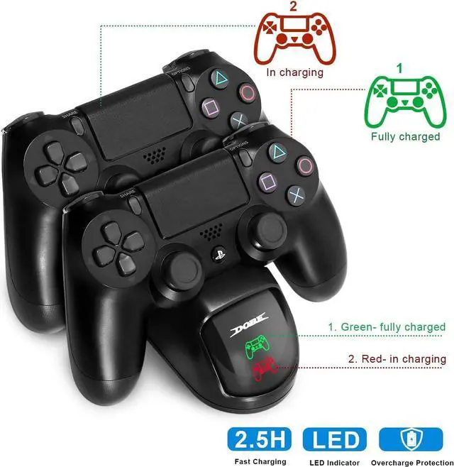Alt view image 2 of 4 - PS4 Controller Charger, Dual USB PS4 Controller Charging Station for Pstation 4/PS4/ Slim/ PS4 Pro Charging Dock Stand Station