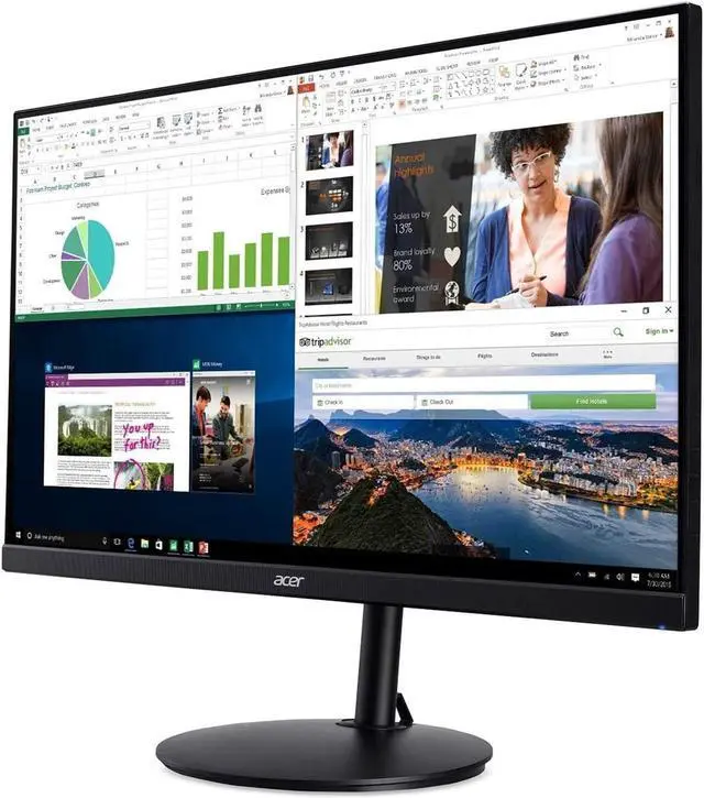 Alt view image 20 of 20 - Acer CB272 bmiprx 27" Full HD (1920 x 1080) IPS Zero Frame Home Office Monitor with AMD Radeon FreeSync - 1ms VRB, 75Hz Refresh, Height Adjustable Stand with Tilt & Pivot (Display, HDMI & VGA ports)