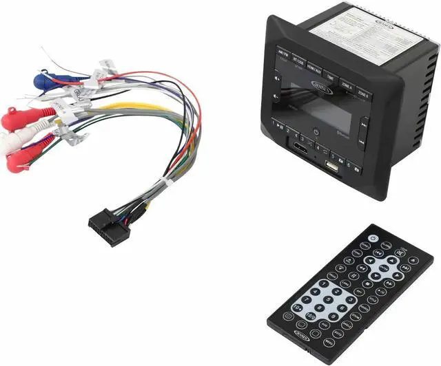 Alt view image 7 of 7 - Jensen JWM22 2-Speaker Zones AM/FM|BT|HDMI|AUX Cube Wall Mount RV Stereo, Speaker Output 4X 6 Watt, 30 Station Presets (18FM/12AM), Receives Bluetooth Audio (A2DP) and Controls (AVRCP) from Devices