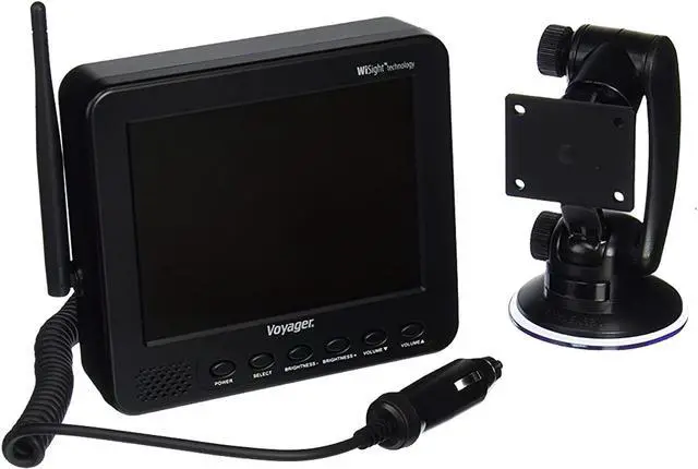 Alt view image 2 of 7 - Voyager WVHS541 Wireless Wisight Camera System for Prewired Trailers, Includes 1x WVOM541AP 5.6" Monitor and 1x WVCMS130AP Wireless Camera, Auto-Pairing, Supports up to 4 Wireless and 1 Wired Cameras