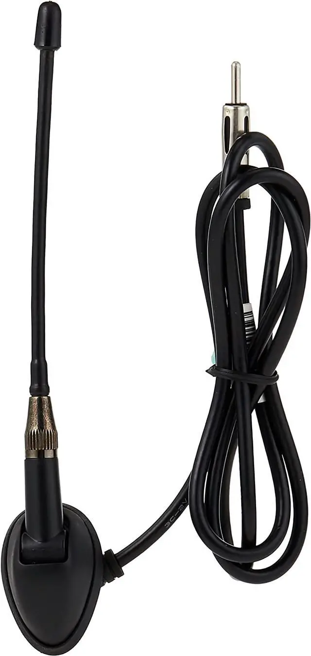 Alt view image 4 of 5 - Jensen JAN139 6" Heavy-Duty Universal Top / Side Mount Rubber Mast Antenna with Attached 39" Cable, Water Tight Mounting, Mounting Base 90 Degrees adjustable, 5.9" Rubber Mast Prevents Breakage, Black