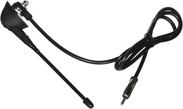 Alt view image 3 of 5 - Jensen JAN139 6" Heavy-Duty Universal Top / Side Mount Rubber Mast Antenna with Attached 39" Cable, Water Tight Mounting, Mounting Base 90 Degrees adjustable, 5.9" Rubber Mast Prevents Breakage, Black