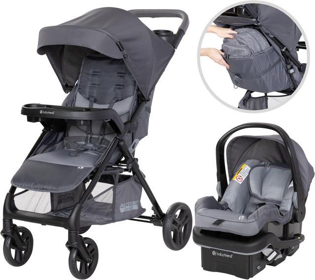 Baby Trend Passport Cargo Stroller Travel System with EZ-Lift 35 PLUS Infant  Car Seat, Grey Bamboo