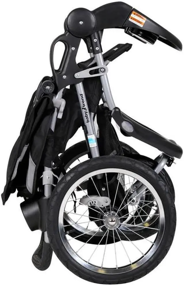 Alt view image 5 of 10 - Baby Trend Expedition Jogger Travel System, Millennium White (Includes Expedition 3 Wheel Jogging Stroller and EZ Flex-Loc® 30 Infant Car Seat)