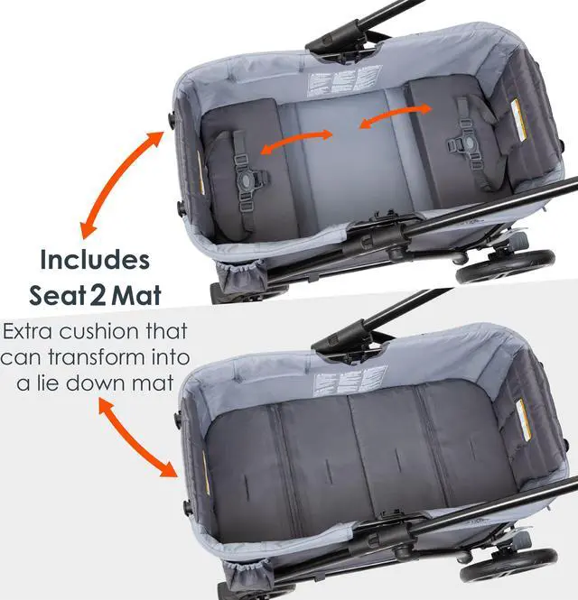Alt view image 3 of 7 - Baby Trend Expedition 2-in-1 Stroller Wagon PLUS, Ultra Grey