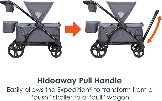 Alt view image 7 of 7 - Baby Trend Expedition 2-in-1 Stroller Wagon PLUS, Ultra Grey