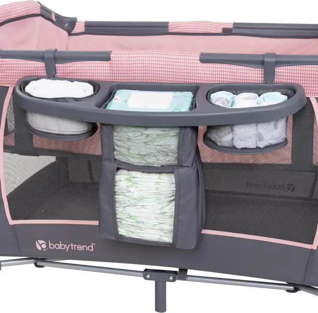 Alt view image 6 of 7 - Baby Trend Lil Snooze Deluxe III Nursery Center Playard, Cozy Pink