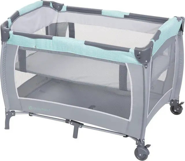 Alt view image 3 of 7 - Baby Trend Lil Snooze Deluxe III Nursery Center Playard, Cozy Mint